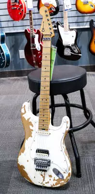 Charvel Guitars - Henrik Danhage Limited Edition Signature Pro-Mod So-Cal Style 1 HS FR M, Maple Fingerboard - White Relic 2
